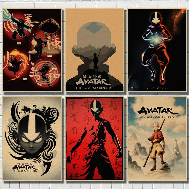 Avatar The Last Airbender Vintage kraft paper Posters and Prints Poster Wall Art Picture Home Decor - Brand My Case