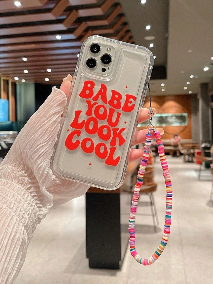 Babe Graphic Clear Phone Case With Lanyard - Brand My Case