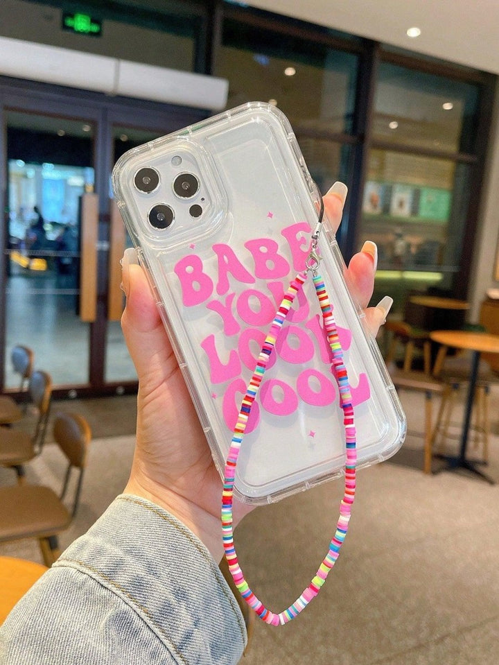 Babe Graphic Clear Phone Case With Lanyard - Brand My Case