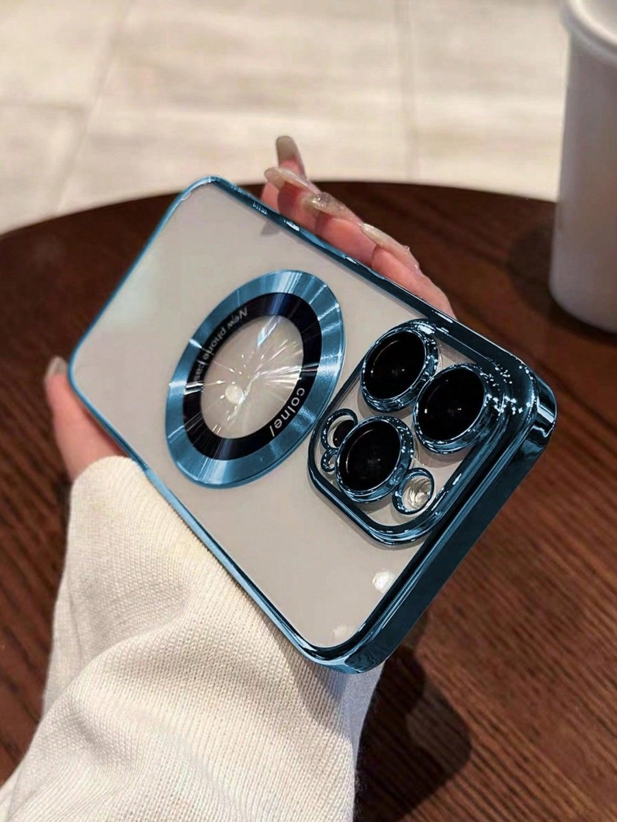 Baby Blue Magnetic Clear Phone Case - Brand My Case