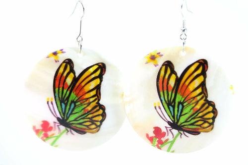 Basking Butterfly Mother Of Pearl Earrings - Brand My Case