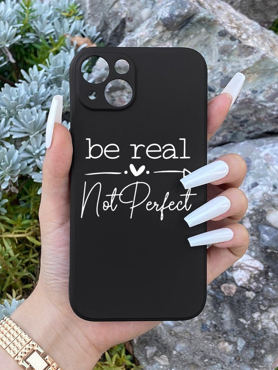 Be Real Graphic Clear Phone Case - Brand My Case