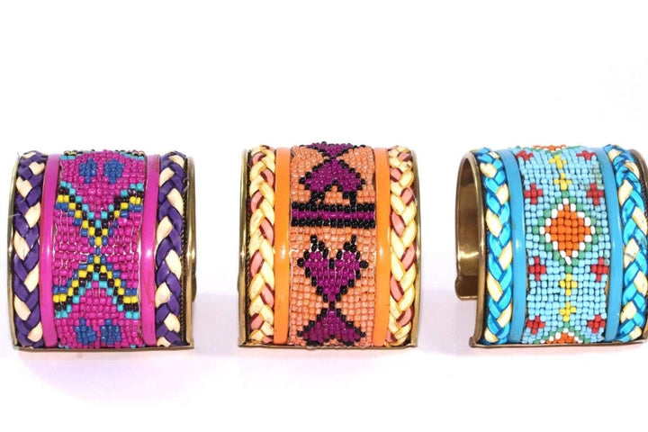 Beaded Cuff Bangles - Brand My Case