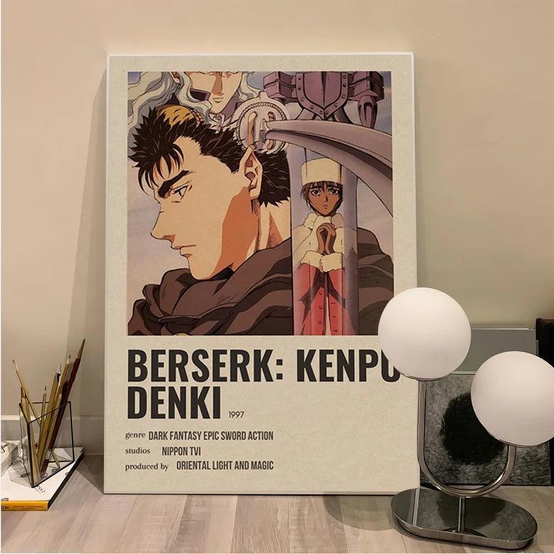 Berserk Anime Posters - Retro Japanese Wall Decor - Brand My Case