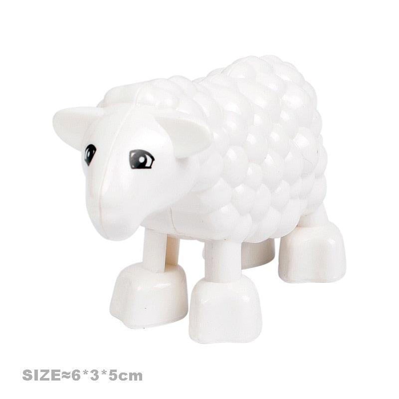 Big Building Blocks Cute Animals Accessories Cow Horse Sheep Model Compatible bricks Farm Assemble Educational Toys For Children - Brand My Case
