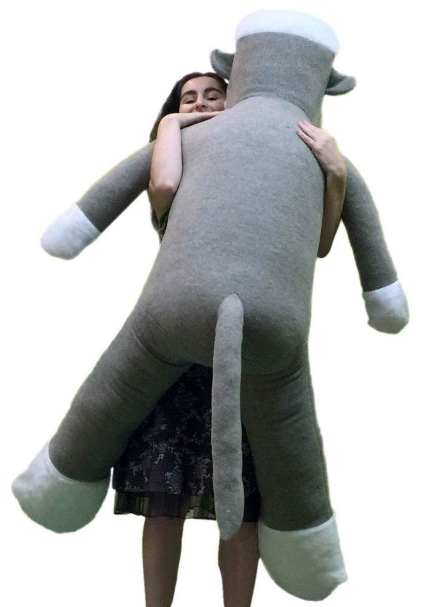 Big Plush 6 Foot Giant Sock Monkey Soft Huge Stuffed Animal Made in - Brand My Case