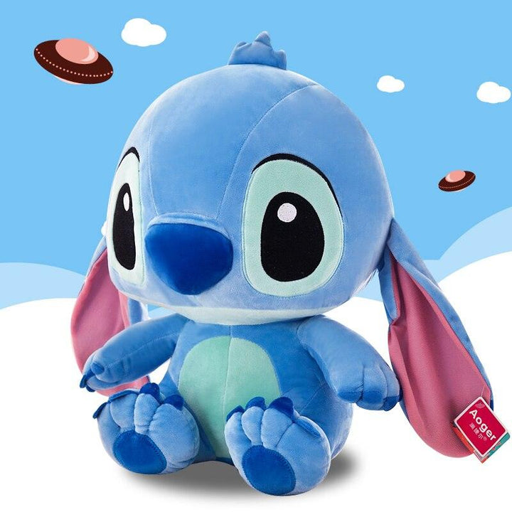 Big Size Disney Stitch Plush Doll Kawaii Soft Blue Pink Elf Cartoon Anime Movie Stuffed Toy Christmas Gift - Brand My Case