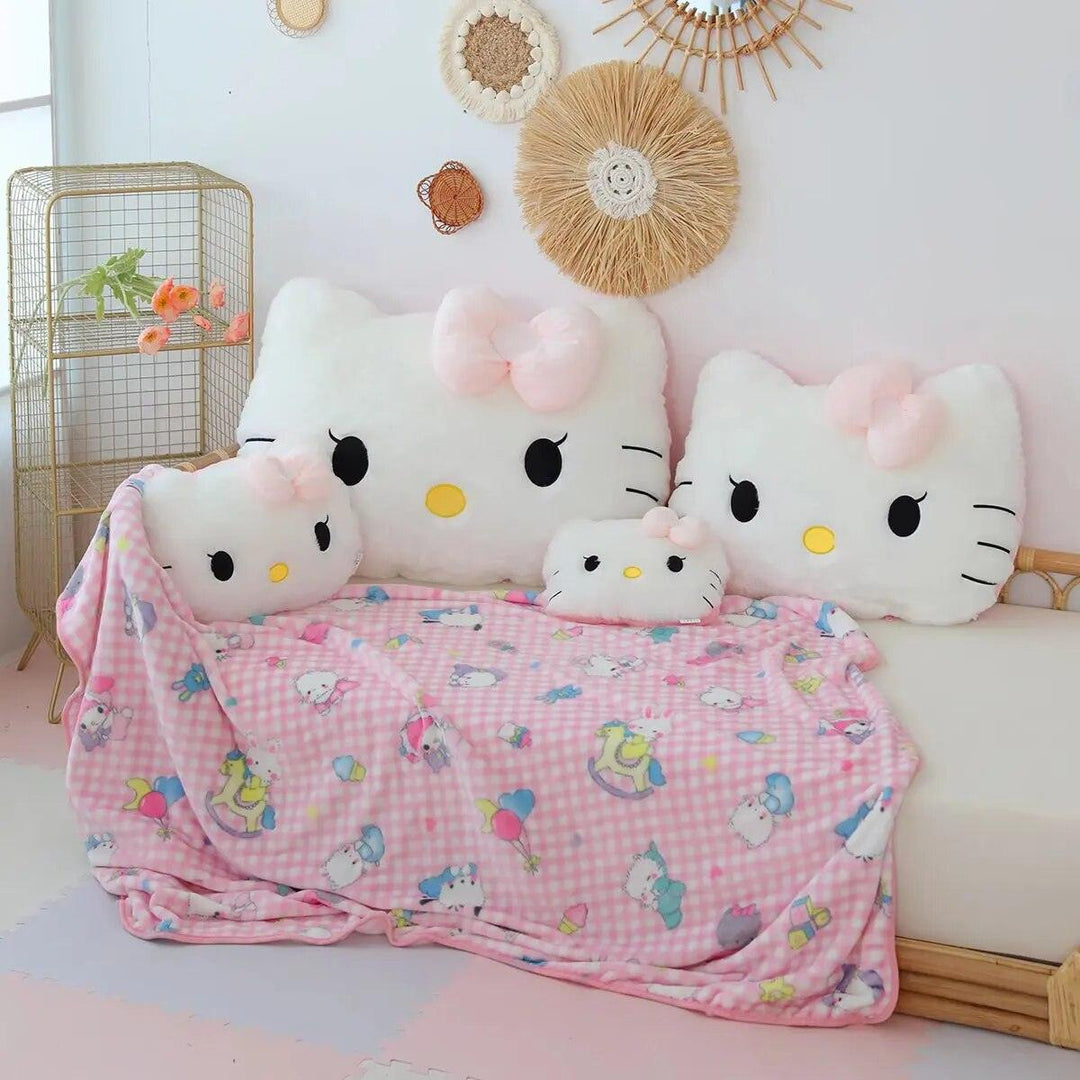Big Size Hello Kitty Plush Toys Sanrio Anime Peripherals Hello Kitty Blanket KT Cat Stuffed Dolls Hello Kitty Xmas Gift For Kid - Brand My Case