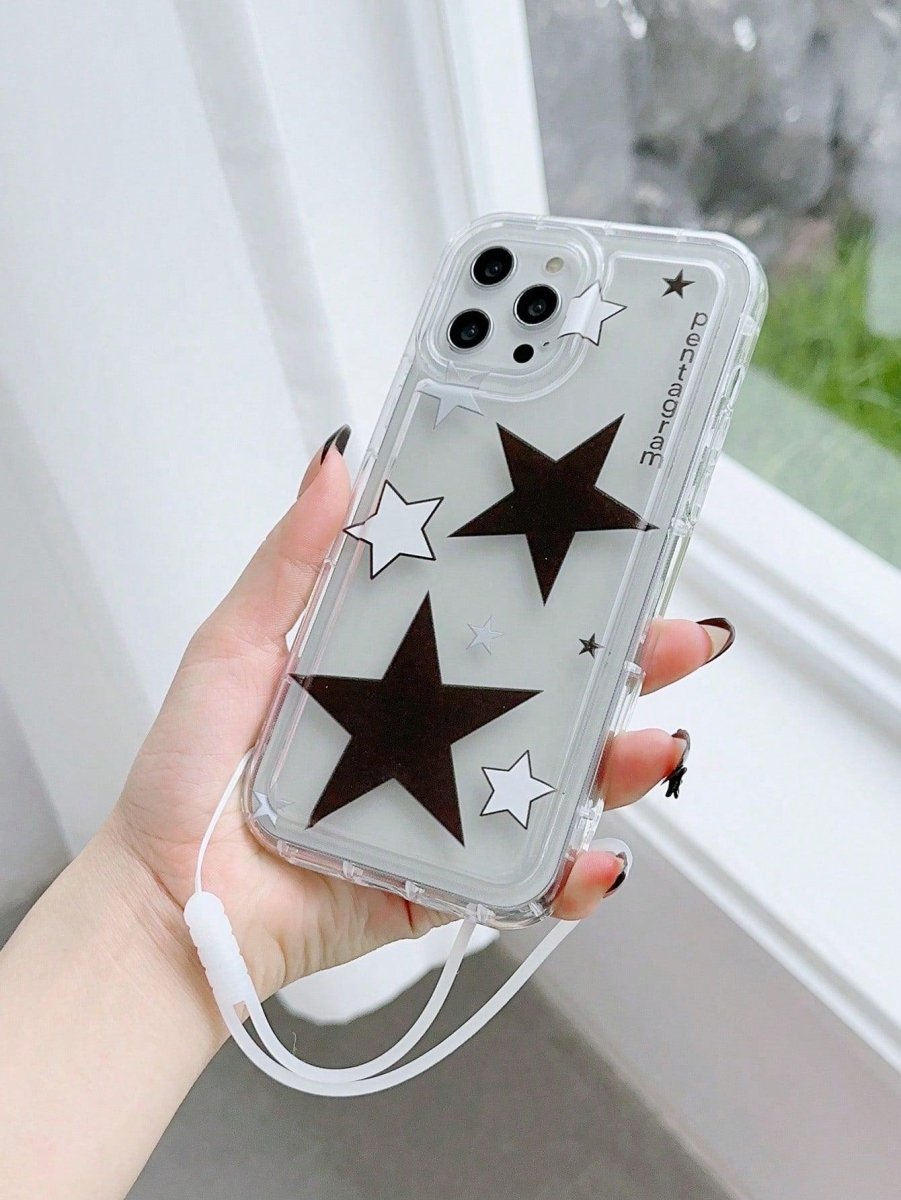 Big Star Pattern Phone Case With Lanyard - Brand My Case