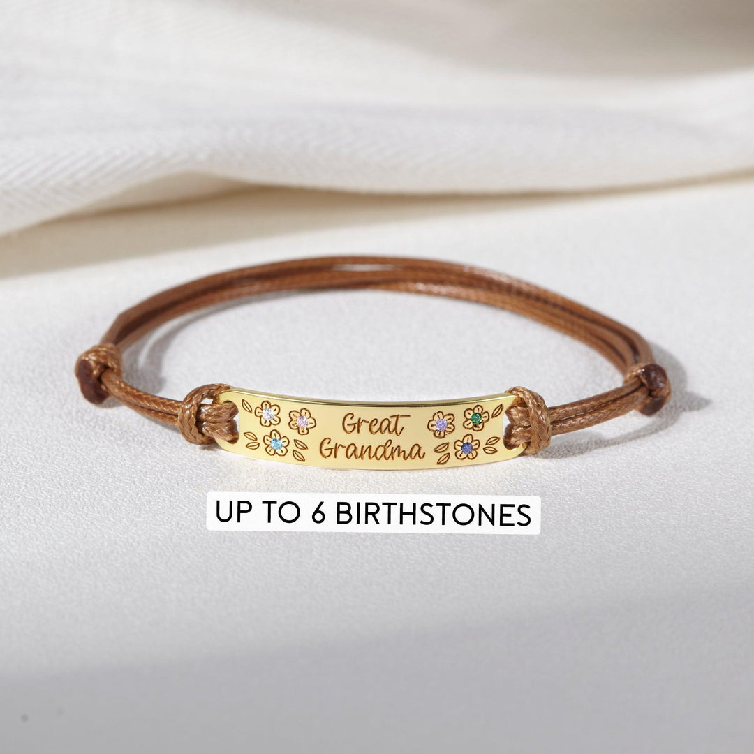 Birthstone Bracelet for Mom, Kids Birthstones Bracelet, Mom Bracelet - Brand My Case