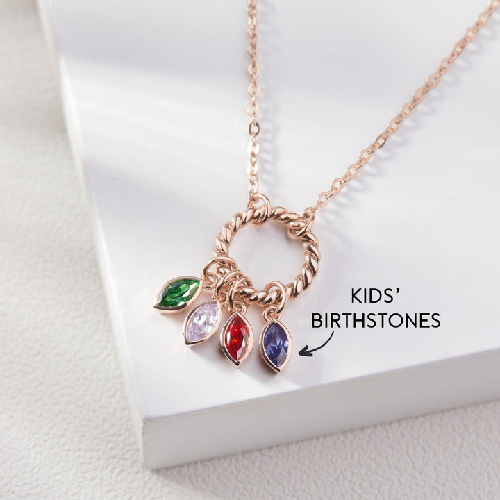 Birthstone Jewelry For Mom, Mother Necklace With Birthstone - Brand My Case