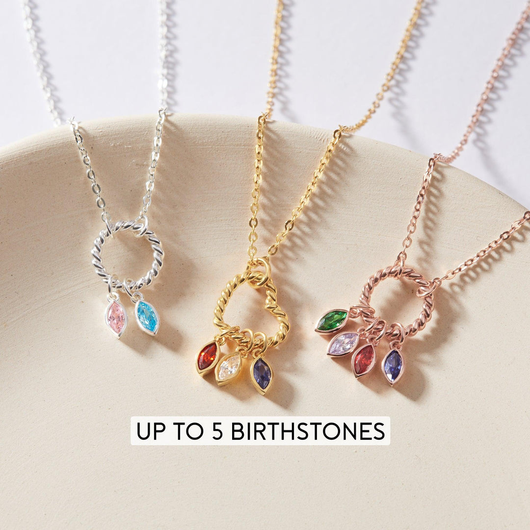 Birthstone Jewelry For Mom, Mother Necklace With Birthstone - Brand My Case