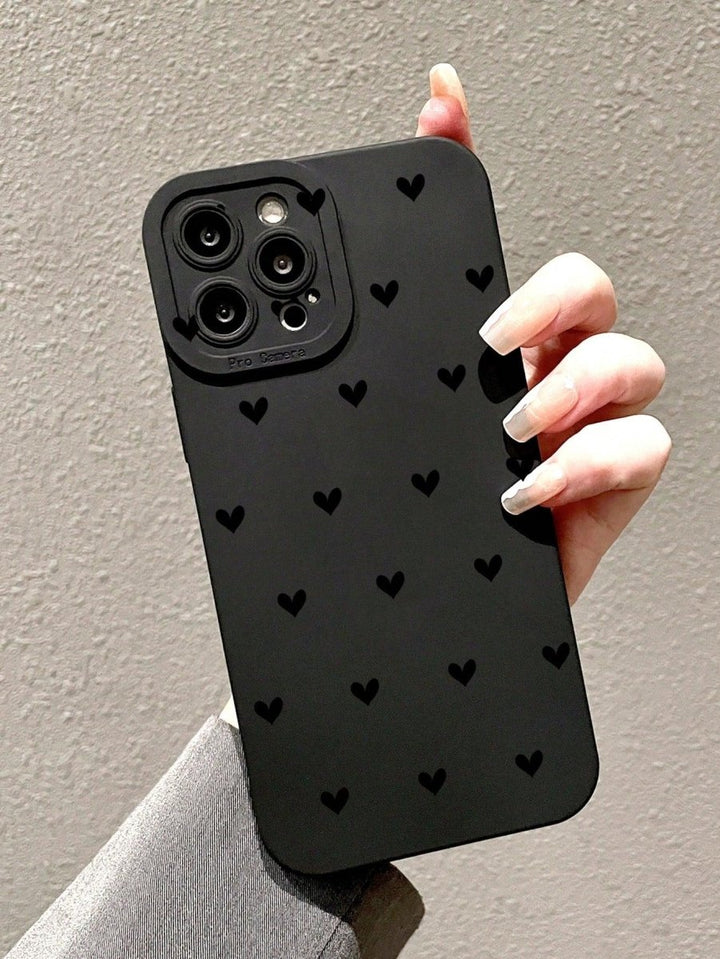 Black Heart Anti fall Phone Case - Brand My Case