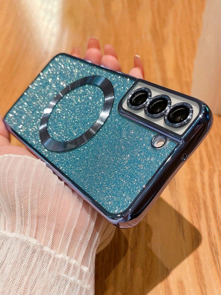 Black Premium Magnetic Glitter TPU Phone Cases - Brand My Case