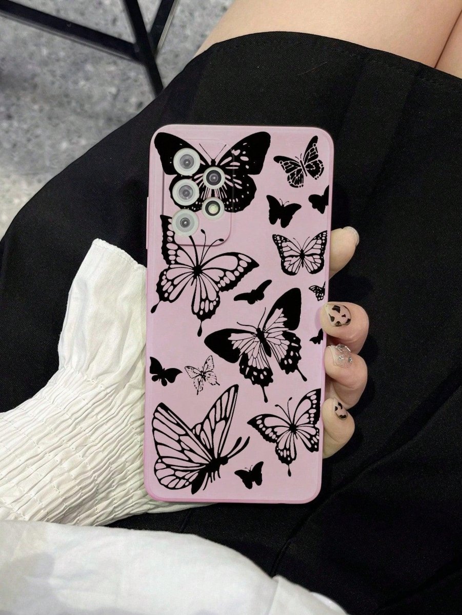 Black/White Butterfly Pattern Phone Case - Brand My Case