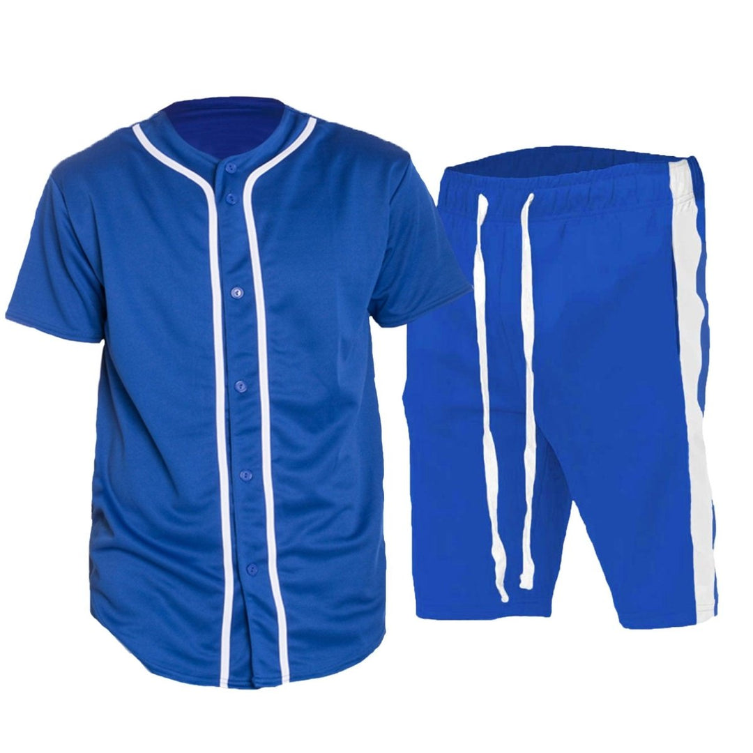 Bleed Blue Jersey and Short Set - Brand My Case