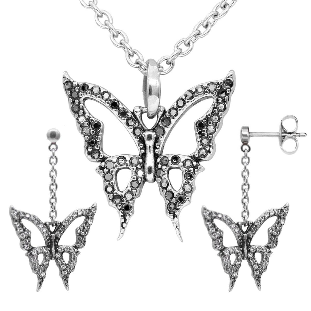 Blingin‚Äô Butterfly Necklace & Earrings Set - Brand My Case