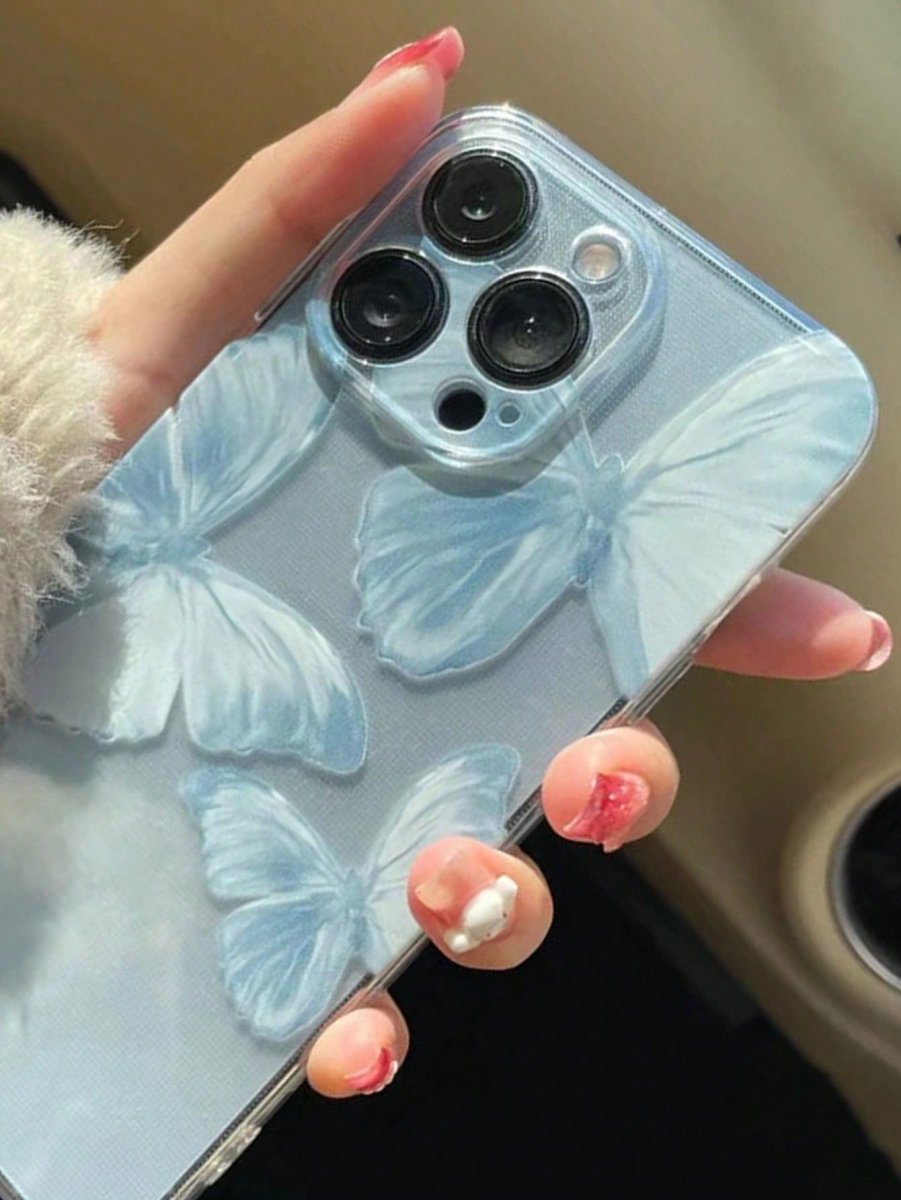 Blue Butterfly Pattern Phone Case - Brand My Case