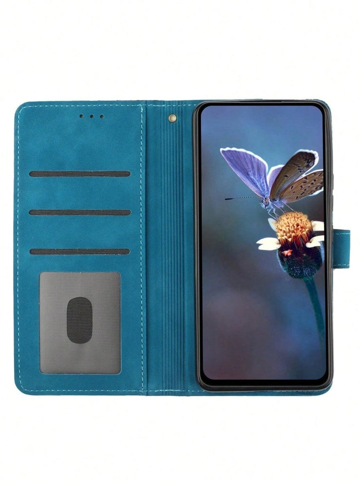 Blue Premium Solid PU Flip Phone Cases - Brand My Case