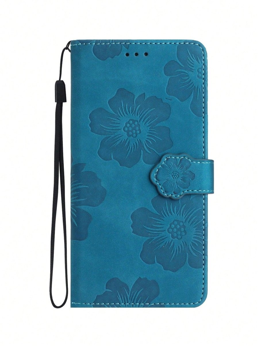 Blue Premium Solid PU Flip Phone Cases - Brand My Case