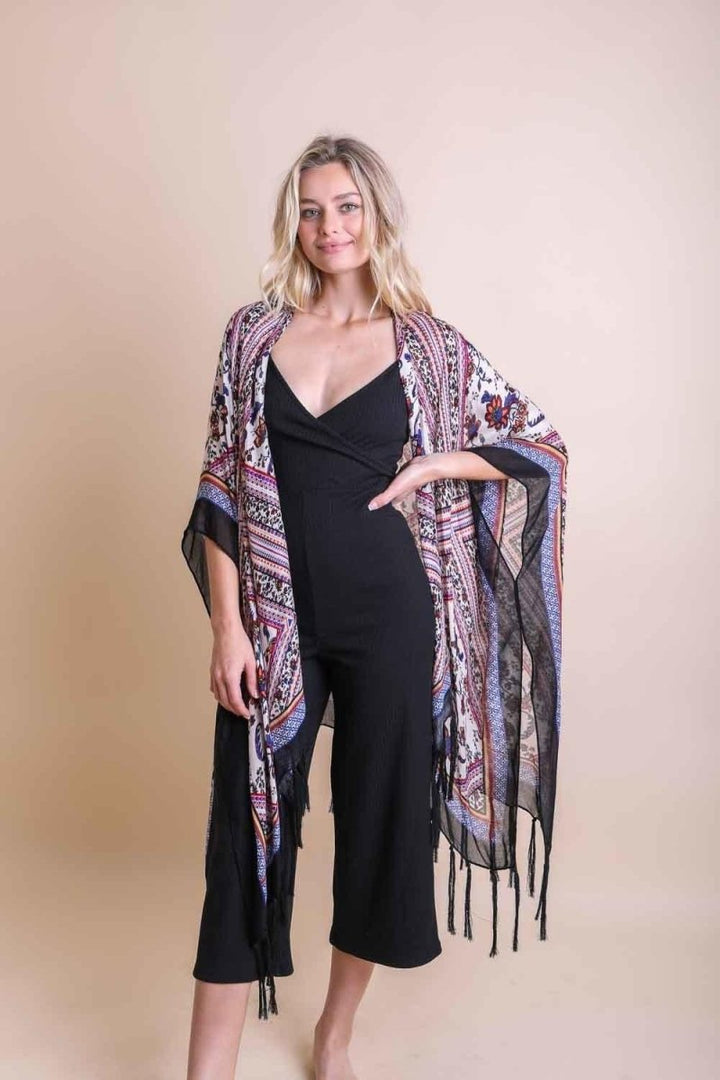 Bohemian Diamond Tassel Kimono - Brand My Case