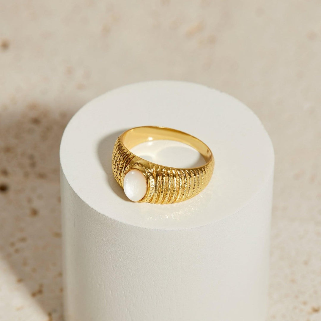 Boho Pearl Ring, Chunky Ring, Minimalist Ring For Women - Brand My Case