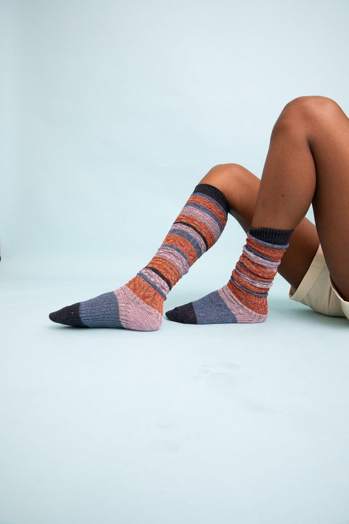 Boho Stripe Boot Socks - Brand My Case