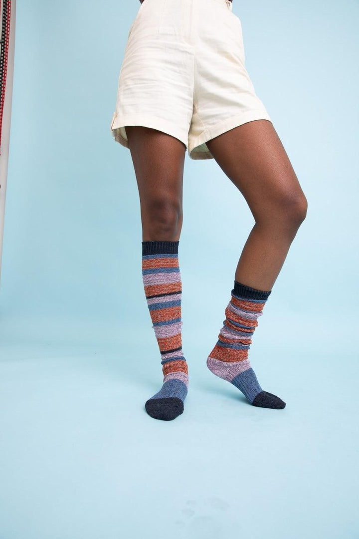 Boho Stripe Boot Socks - Brand My Case