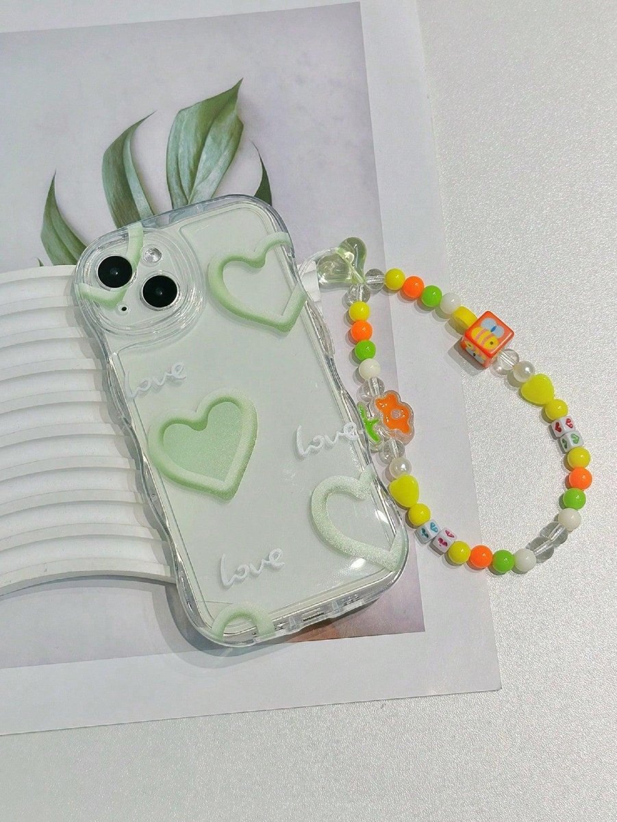 Boop Heart Pattern Phone Case W/ Lanyard - Brand My Case