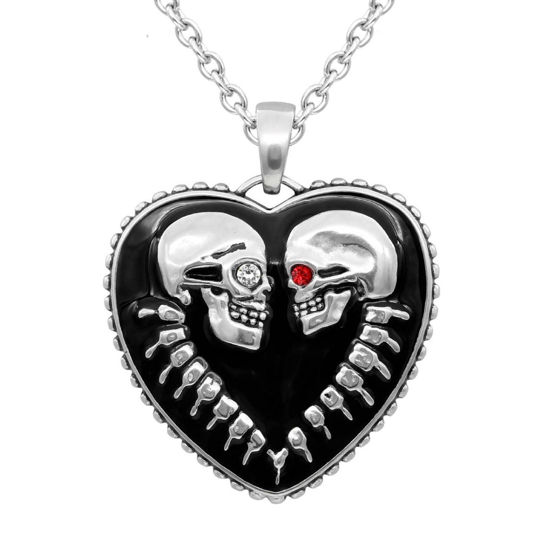 Bound For Eternity Skull Heart Necklace - Brand My Case