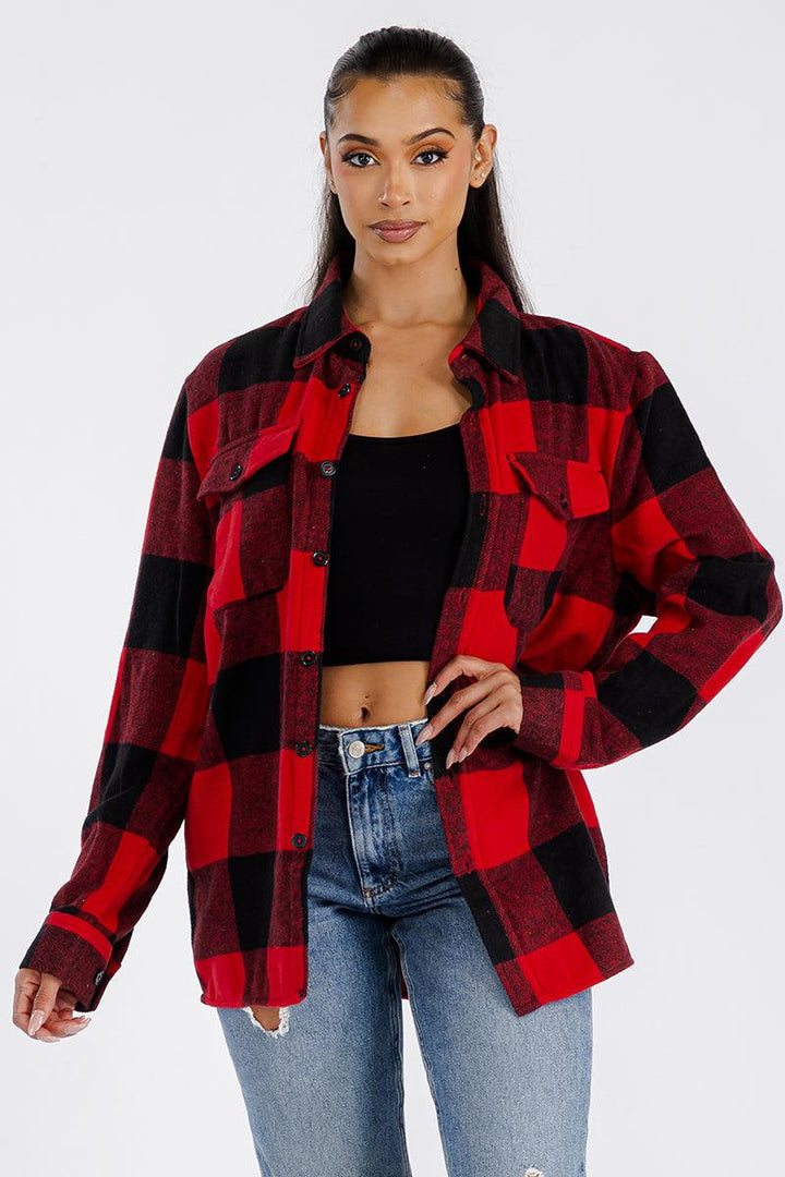 Boyfriend Oversized Soft Flannel Shacket - Brand My Case