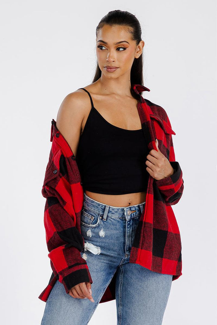 Boyfriend Oversized Soft Flannel Shacket - Brand My Case