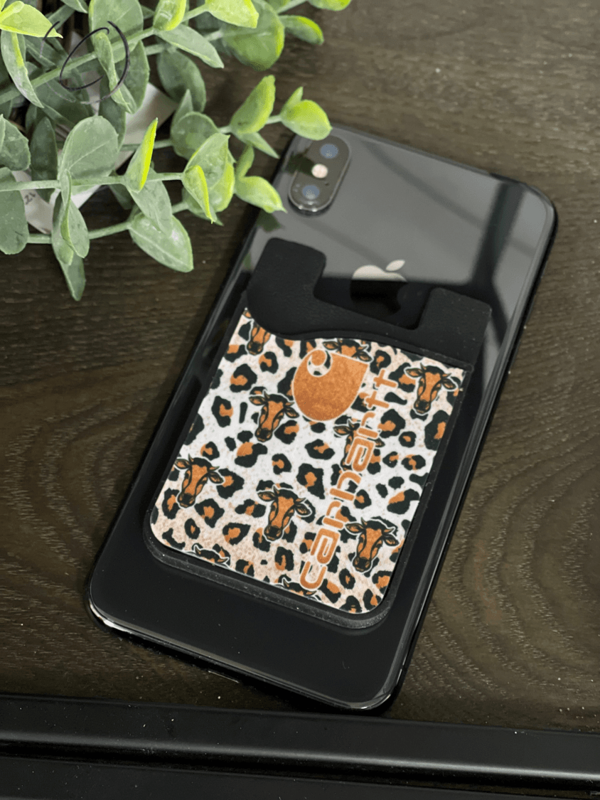 Bronze Leopard Carhartt Card Caddy Phone Wallet - Brand My Case