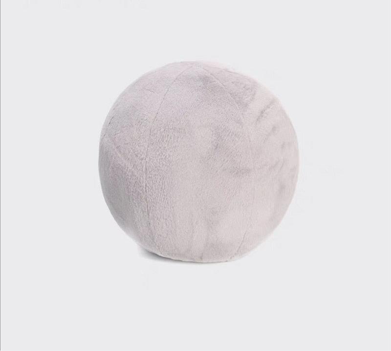 Bubble Kiss Nordic Ball Shaped Solid Color Stuffed Plush Pillow for Sofa Seat Decorative Cushion Soft Office Waist Rest Pillow - Brand My Case