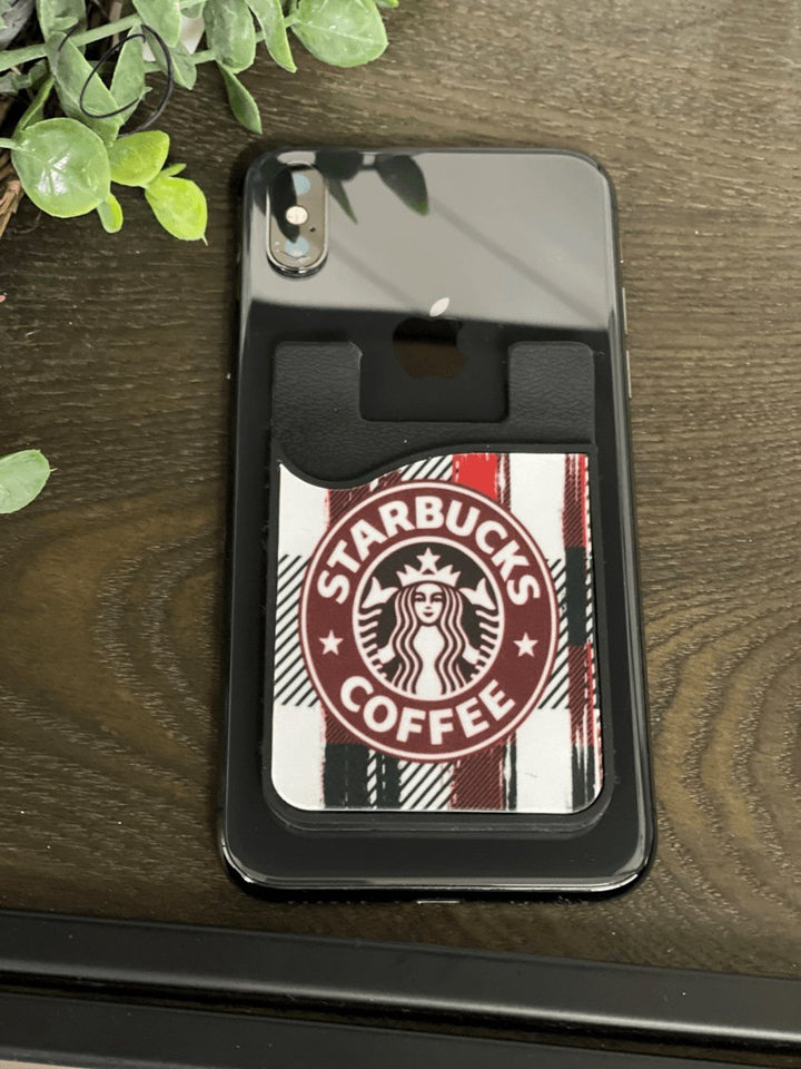 Buffalo Plaid Starbucks Card Caddy Phone Wallet - Brand My Case