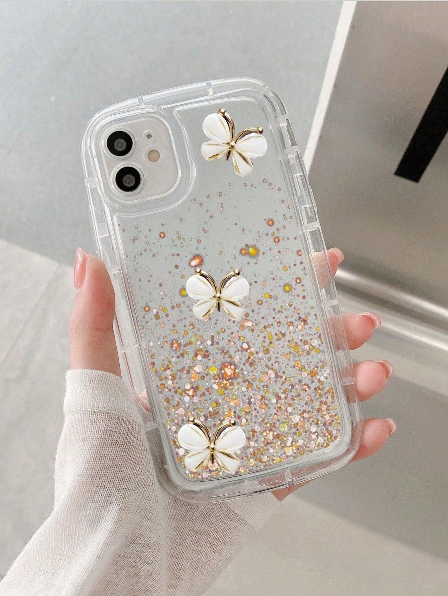 Butterfly Golden Pattern Anti fall Phone Case - Brand My Case