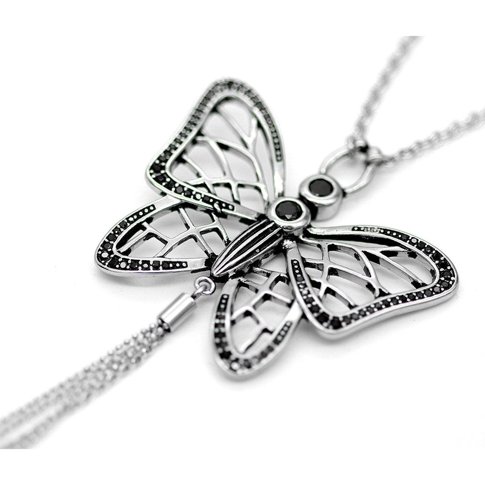 Butterfly Necklace Gossamer Wings with Cubic Zirconia - Brand My Case
