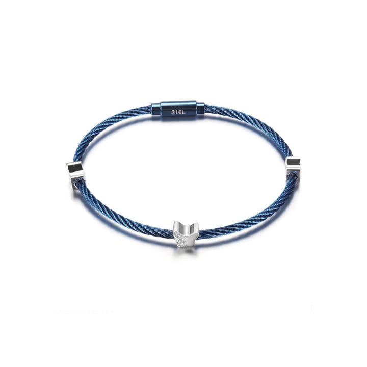 BUTTERFLY STACKING CABLE BRACELET - Brand My Case