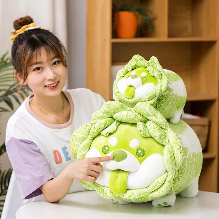Cabbage Shiba Inu Dog Cute Vegetable Fairy Anime Plush Toy Fluffy Stuffed Plant Soft Doll Kawaii Pillow Baby Kids Toys Gift - Brand My Case