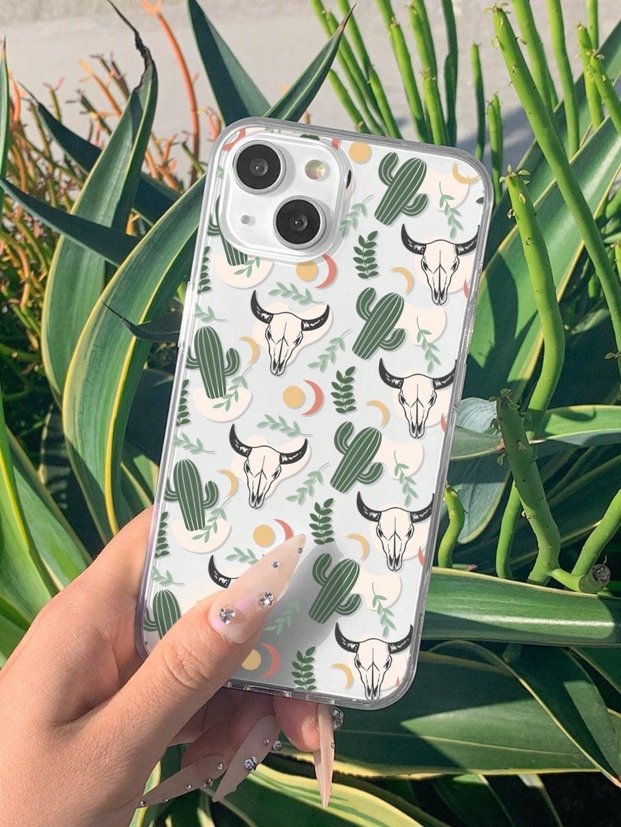 Cactus Bull Pattern Phone Case - Brand My Case