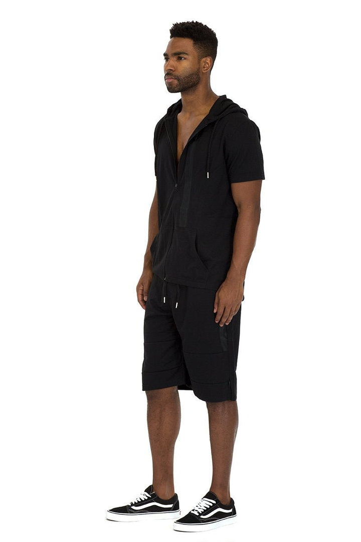 CAGE SHORT ATHLETIC SET - SCHWARZ