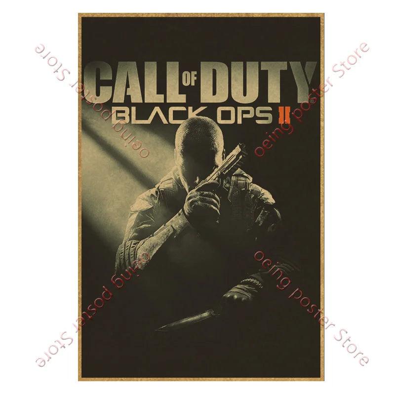 Call of Duty Game Poster - Vintage Wall Art - Home Decor for Game Room - Brand My Case