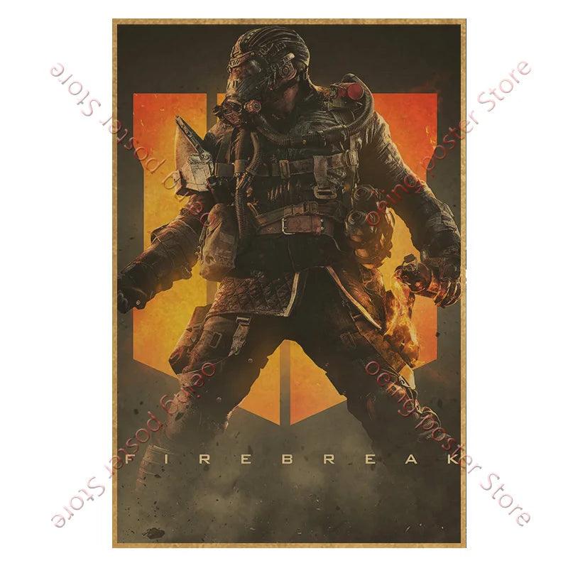 Call of Duty Game Poster - Vintage Wall Art - Home Decor for Game Room - Brand My Case