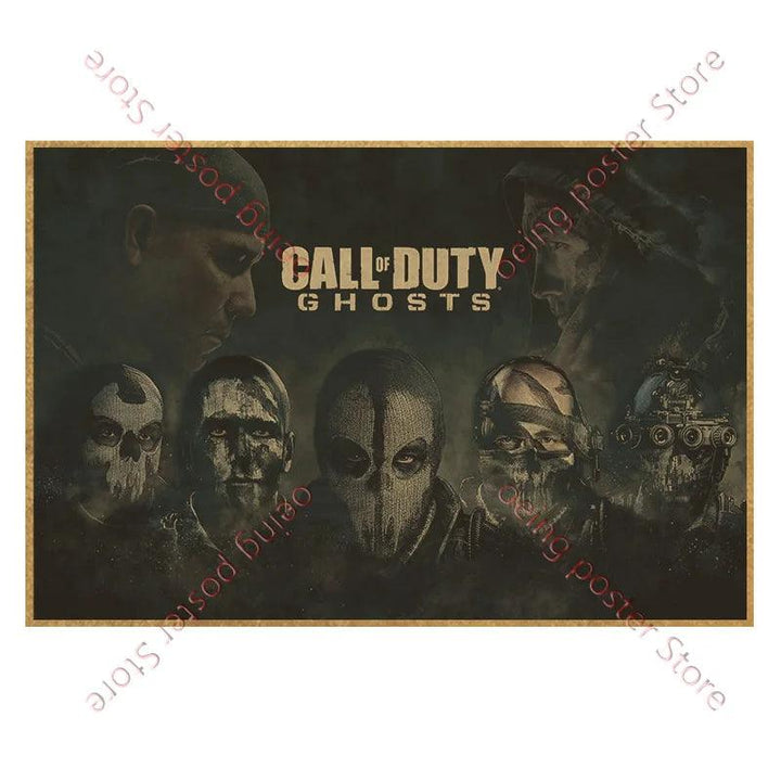 Call of Duty Game Poster - Vintage Wall Art - Home Decor for Game Room - Brand My Case