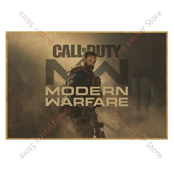 Call of Duty Game Poster - Vintage Wall Art - Home Decor for Game Room - Brand My Case