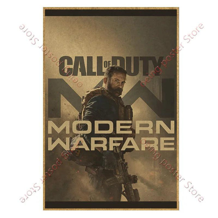 Call of Duty Game Poster - Vintage Wall Art - Home Decor for Game Room - Brand My Case