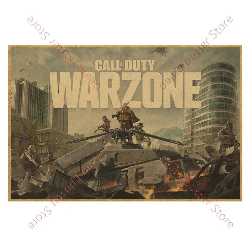 Call of Duty Game Poster - Vintage Wall Art - Home Decor for Game Room - Brand My Case