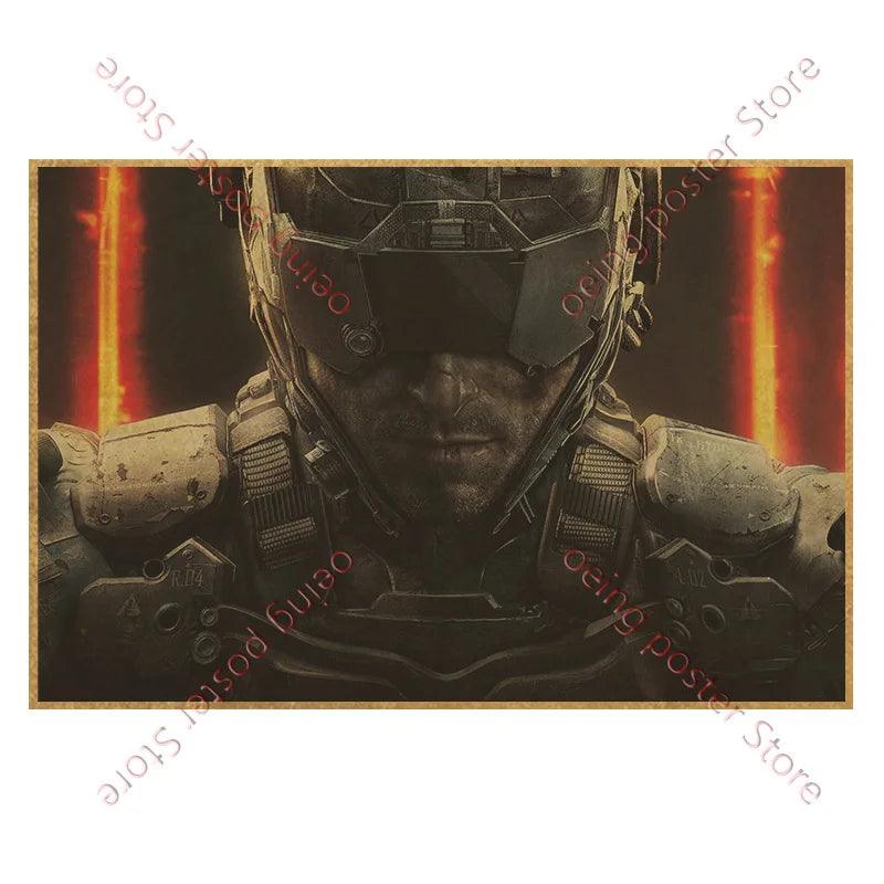 Call of Duty Game Poster - Vintage Wall Art - Home Decor for Game Room - Brand My Case