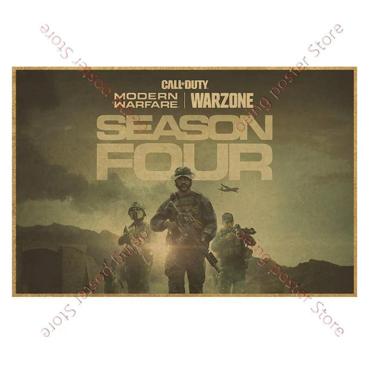 Call of Duty Game Poster - Vintage Wall Art - Home Decor for Game Room - Brand My Case