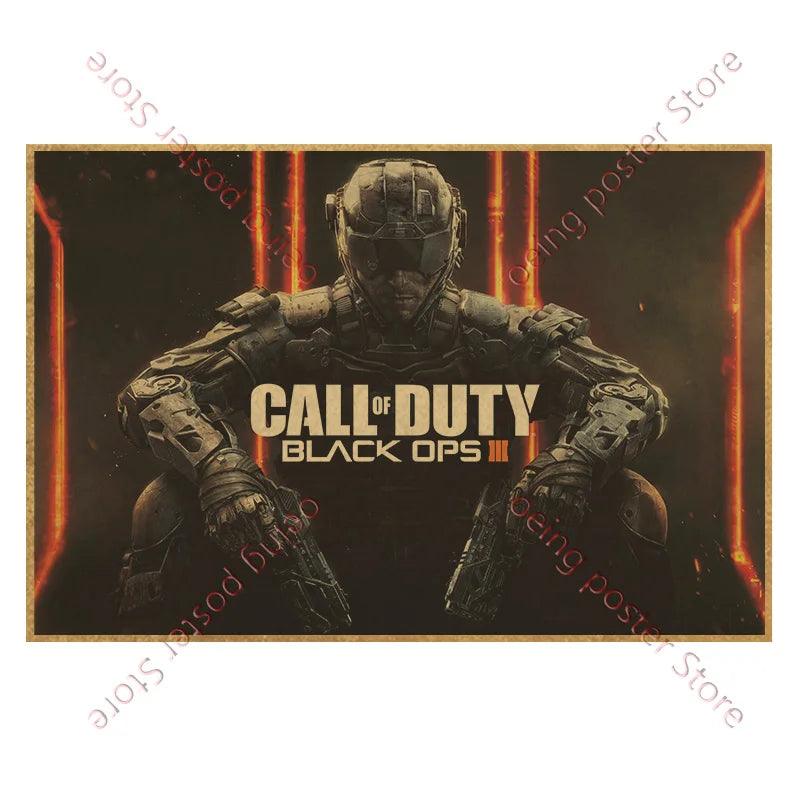 Call of Duty Game Poster - Vintage Wall Art - Home Decor for Game Room - Brand My Case